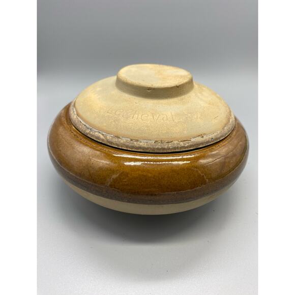Le Cheval Vintage lidded pottery 7inch Stoneware Dish - Picture 8 of 8